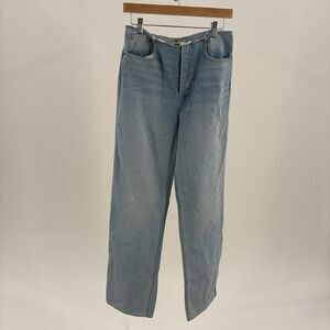 GRLFRND Jordan Low Rise Frayed Waist Boyfriend Jeans in Hot Springs